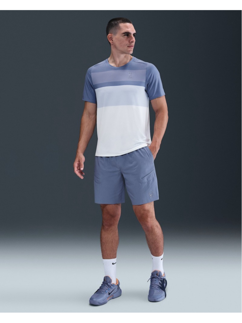 NikeCourt Advantage Men's Dri-FIT 8" Tennis Shorts Blue FZ9322-499 Size XL